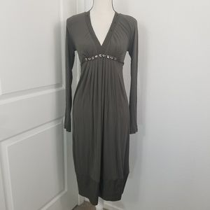 Max Mara Midi Dress Embellished Empire Waist